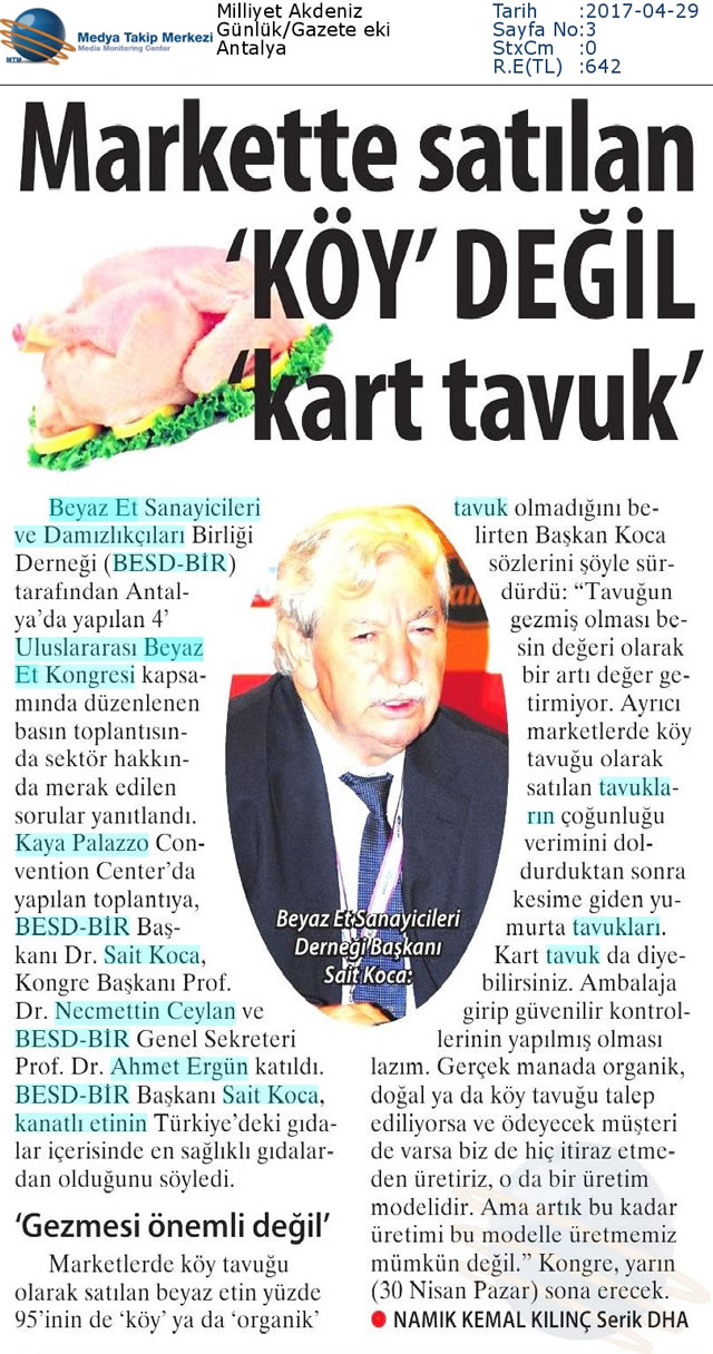 Milliyet Akdeniz Gazetesi 29 04 2017