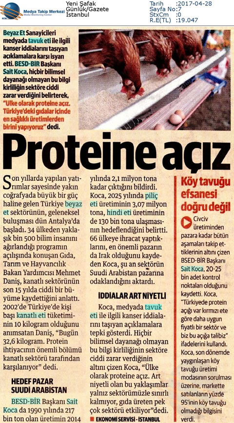Yeni Şafak Gazetesi 28 04 2017