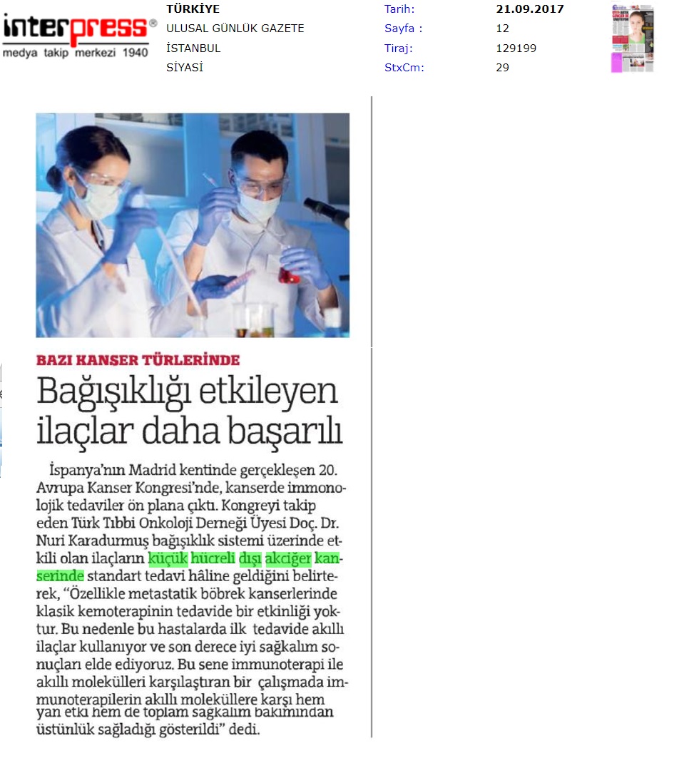 Türkiye Gazetesi 21.09.2017