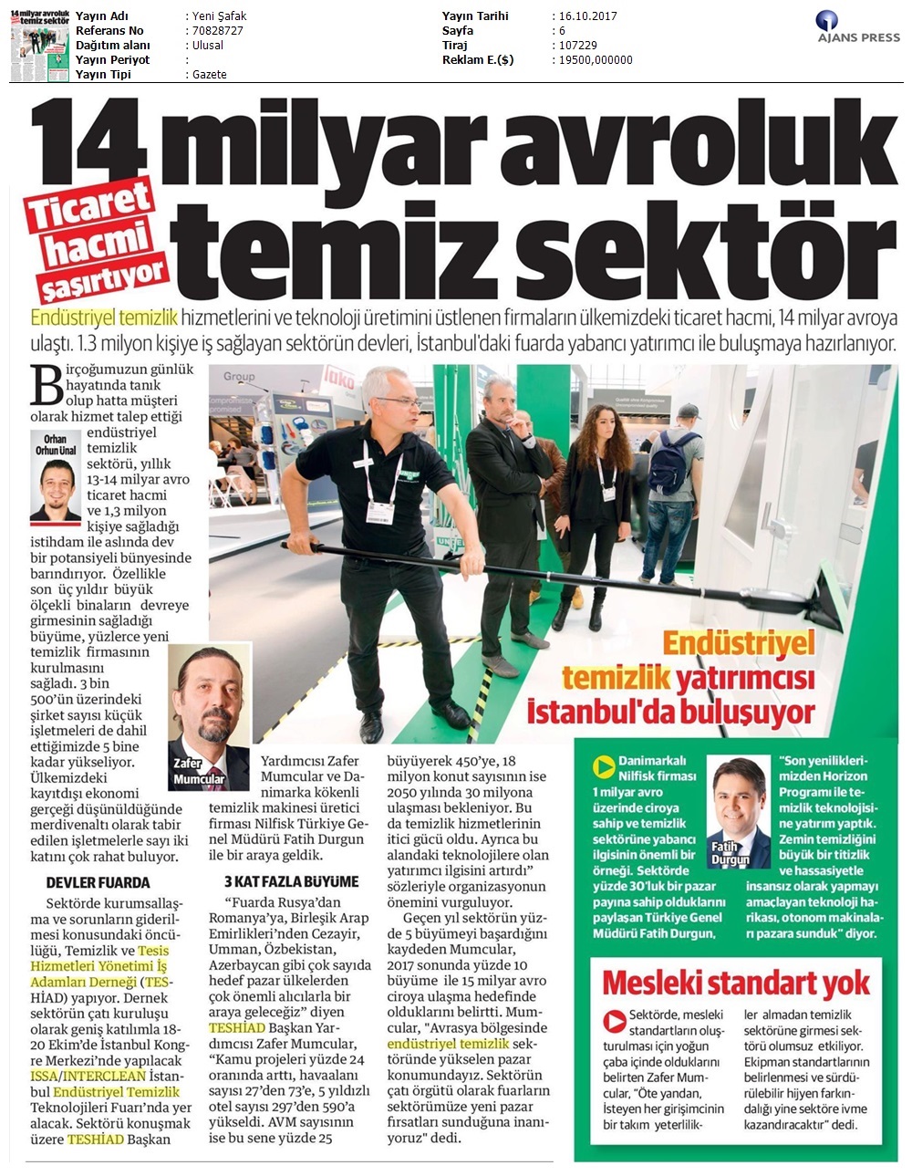 Yeni Şafak Gazetesi 16.10.2017